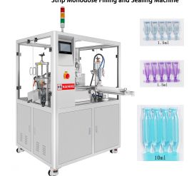 Máy chiết rót và hàn kín ống monodose dải HX-005H hoàn toàn tự động