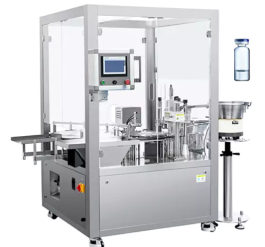 Trạm đôi máy chiết rót và đóng nắp lọ hoàn toàn tự động