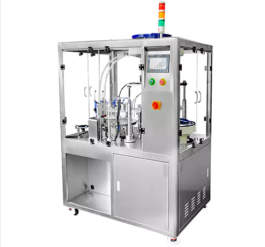 Máy chiết rót và đóng nắp đáy ống HX-002AP