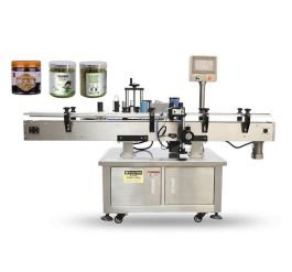  Máy dán nhãn đai chai tròn tự động